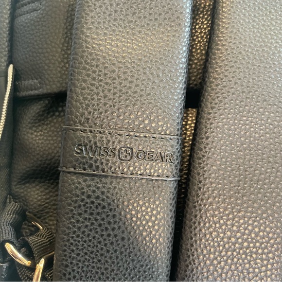SwissGear Faux Leather Laptop Backpack - Picture 4 of 5